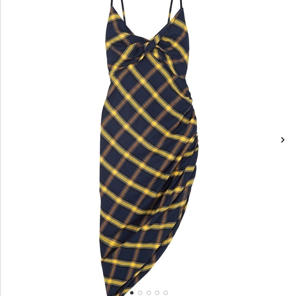MONSE Midi Asymmetrical Striped Dress